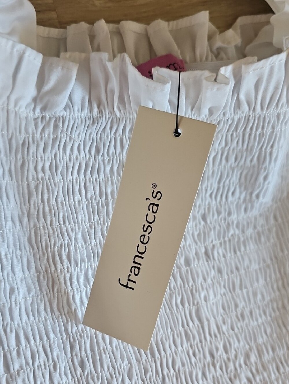 miami White Ruffle Smocked Mini Dress - Picture 4 of 11